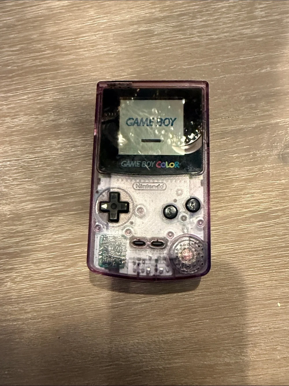Vintage Nintendo Game Boy Color - Atomic Purple Clear Shell